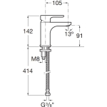 Roca L20 E4: 1+4+6 龍頭套裝 (5A3K09C00+5A0109C02+5B2150C00+AP00033100)